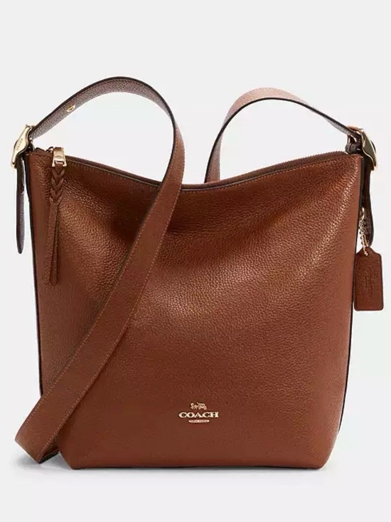 Coach Handbags - Coach val Brown Pebbled Leather Hobo Shoulder Bag with Gold Hardware